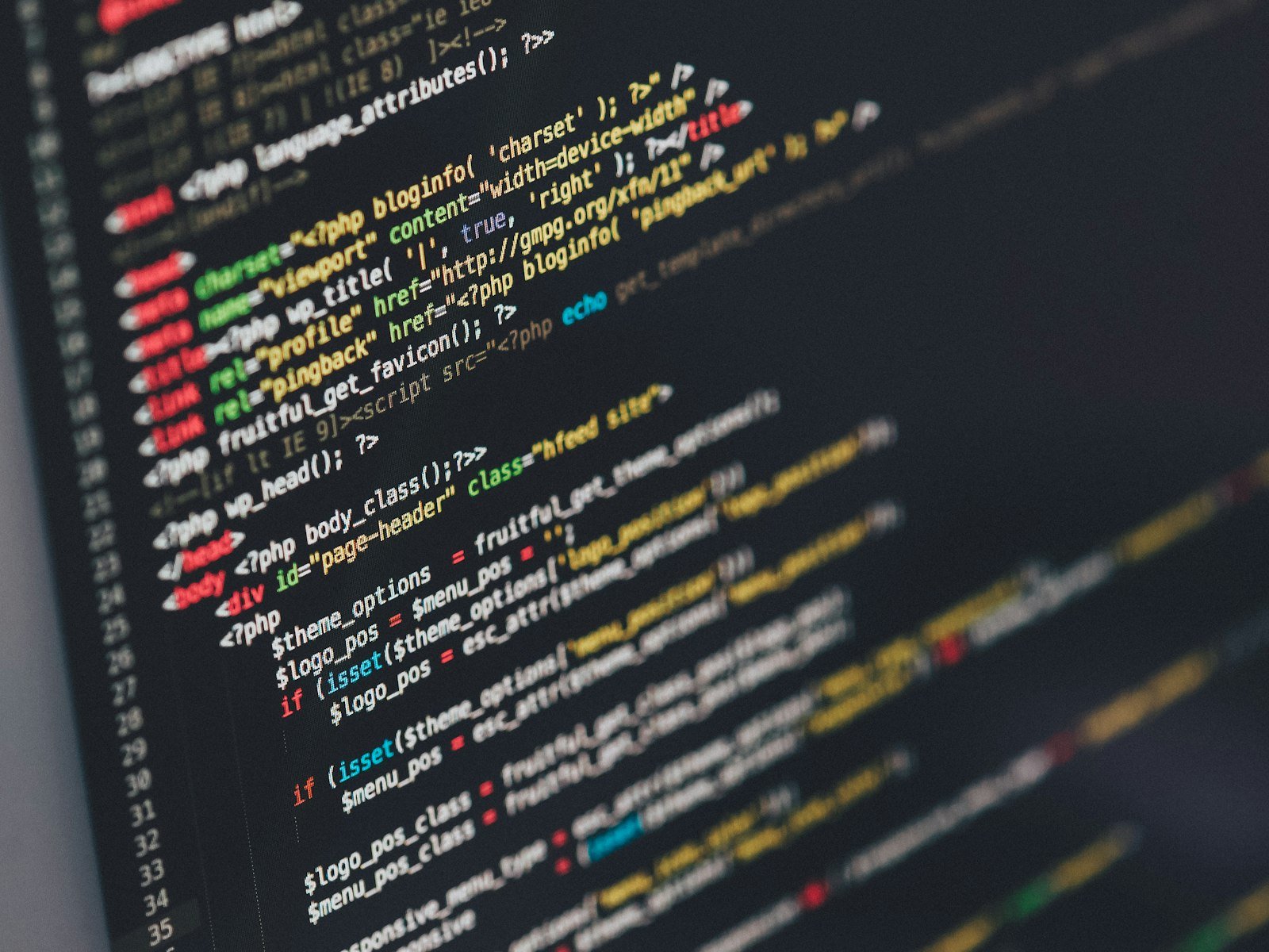Source code on a display during engineering